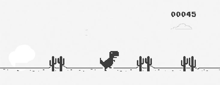 Chrome Offline Dinosaur Browser Games