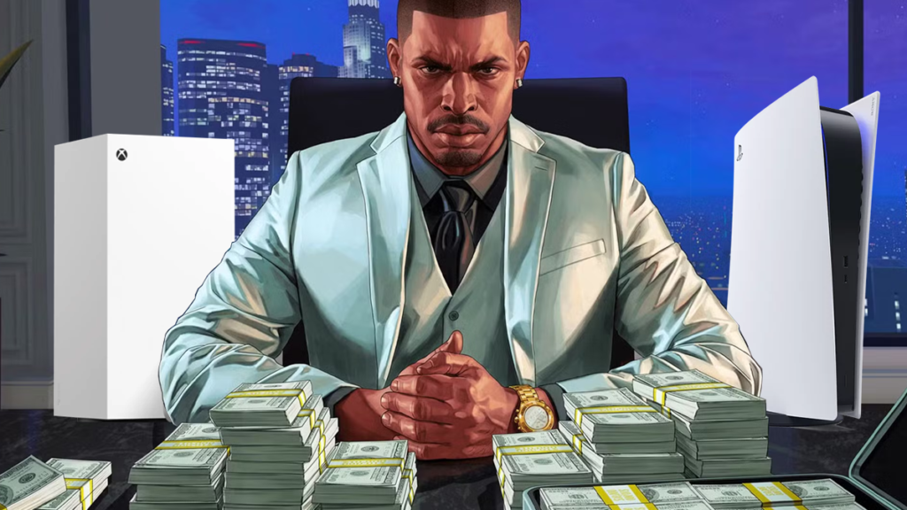 GTA character counting money