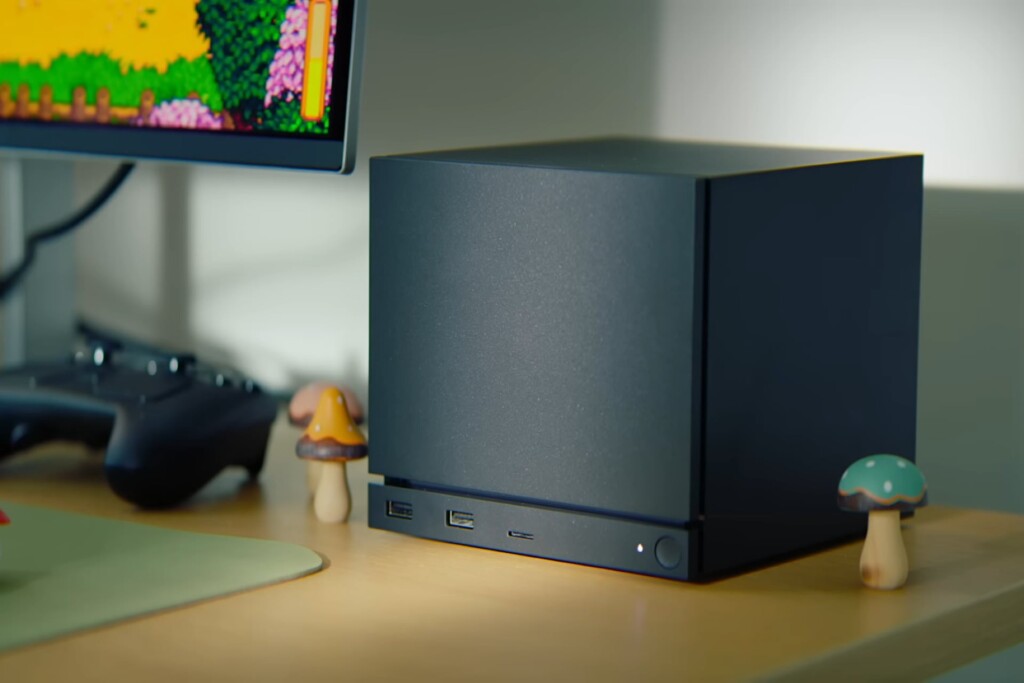 Steam Machine beside monitor