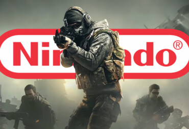 Call of Duty Mobile artwork with Nintendo logo in the background