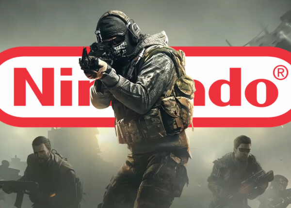 Call of Duty Mobile artwork with Nintendo logo in the background