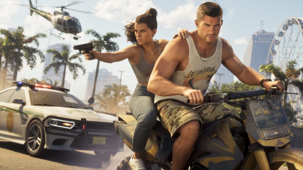Jason and Lucia riding a bike in GTA 6